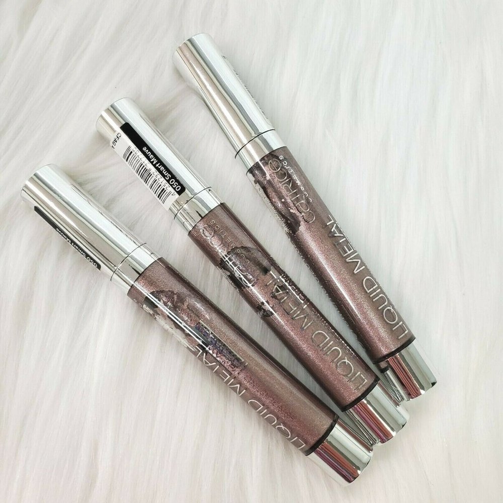 Lot of 3 Catrice Cosmetics Liquid Metal Cream Eyeshadow 050 Smart Mauve